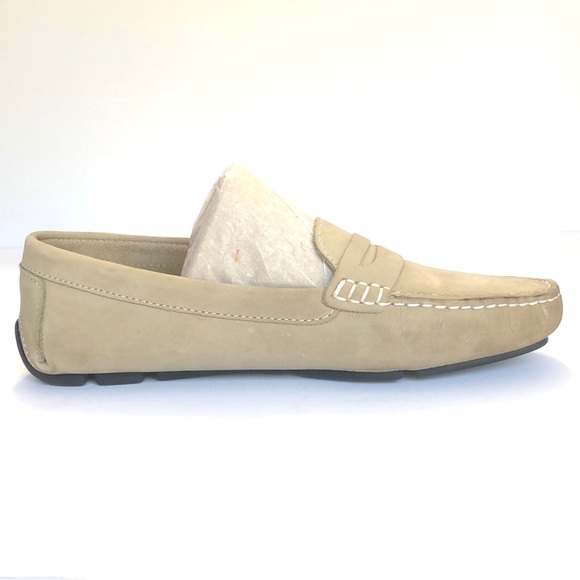 Massimo Matteo Taupe Leather Driving Loafers size 9.5B - Picture 11 of 13